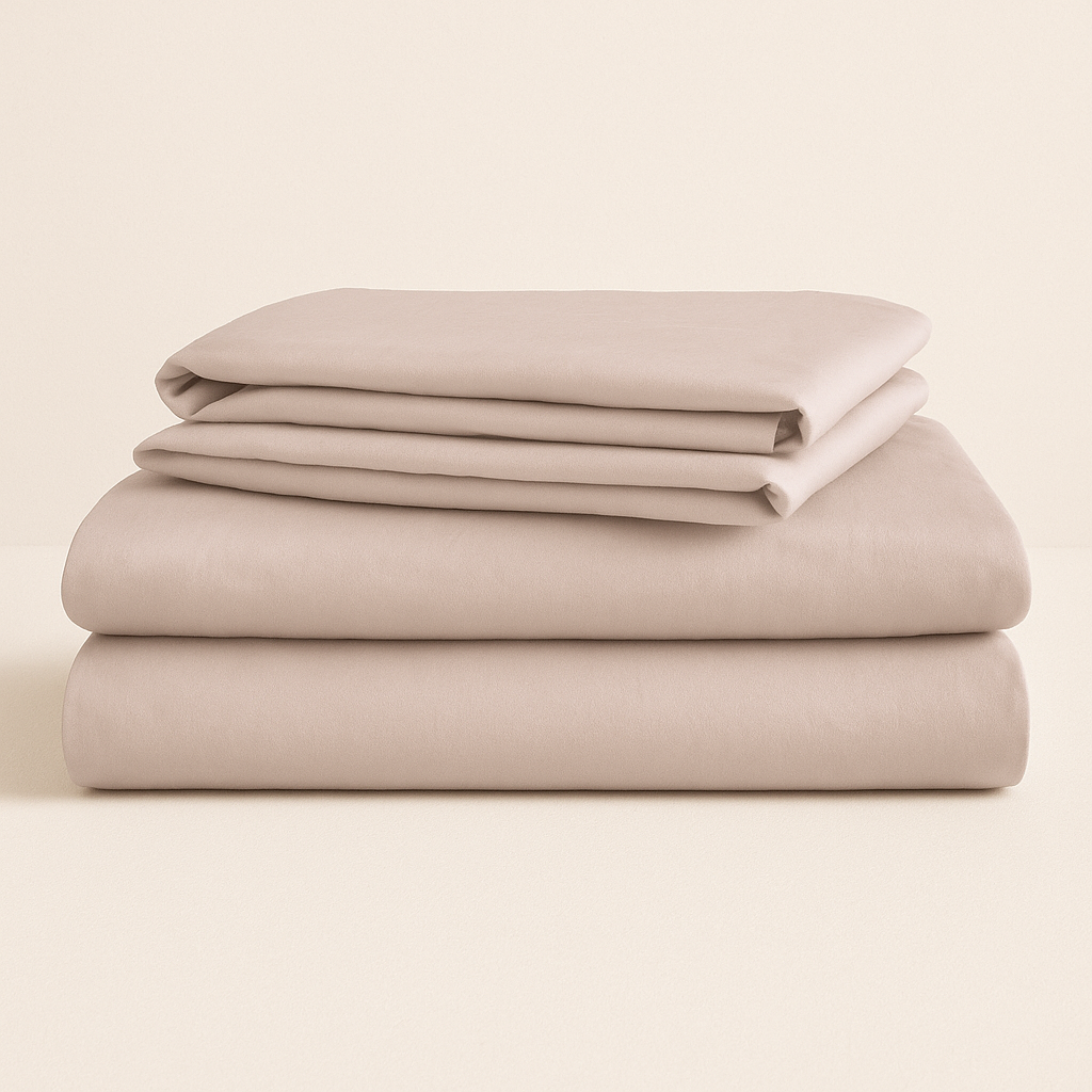 Make your bed the centerpiece of calm. This 4-piece bed sheet set blends sleek design with breathable comfort.