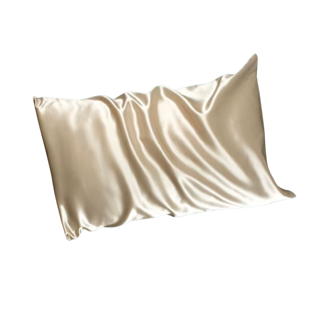 Luxurious mulberry silk pillow covers with smooth, soft texture – gentle on skin and hair, perfect for a restful night’s sleep.