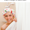 3-in-1 floral green shower curtain, waterproof, machine washable, hookless with detachable liner.