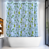 3 in 1 Hookless Botanical Shower Curtain with detachable liner 