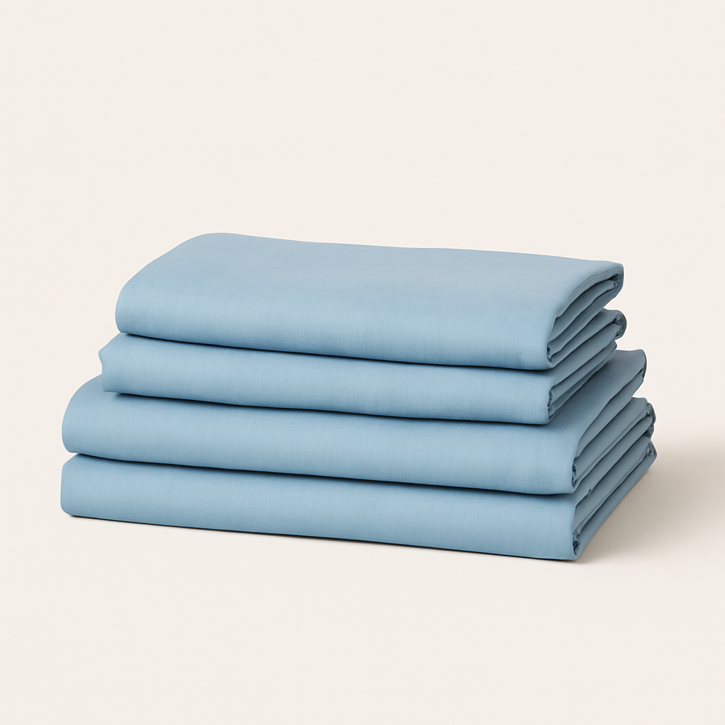 Enjoy ultra-soft comfort with our 4-piece frosty cotton bed sheet set. Includes fitted sheet, flat sheet, and 2 pillowcases. Breathable and durable for all seasons.