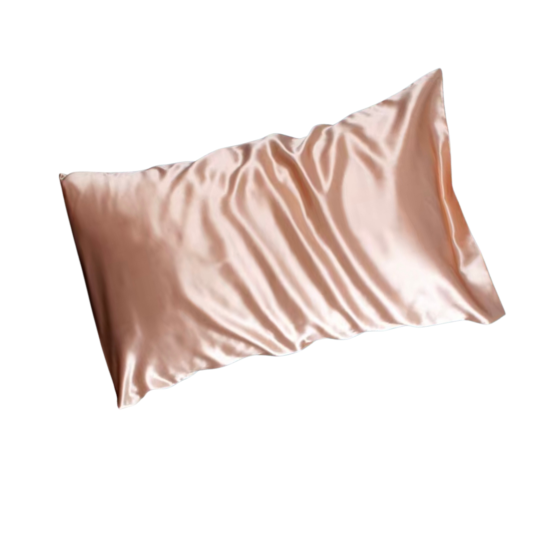 Luxurious mulberry silk pillow covers with smooth, soft texture – gentle on skin and hair, perfect for a restful night’s sleep.
