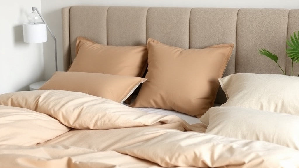 cotton reversible brown and white dual tone pillowcase 