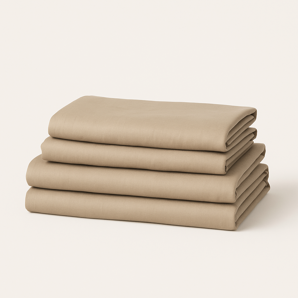 Earth-toned and effortlessly stylish, this taupe bed sheet set includes everything you need for a relaxed, cozy bedroom feel.